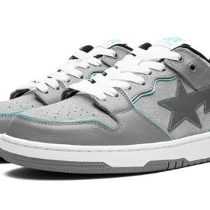 Kids Gray and Teal Sneakers